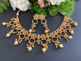 Antique Gold Polki Necklace Set