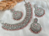 Pink Polki Necklace Set