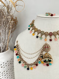 Multi-Colour Polki Bahubali Necklace Set