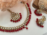 Red Kundan Necklace Set