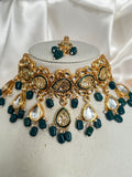 Green Uncut Kundan Choker Set