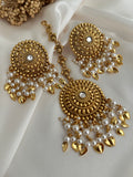 Pearl Piple Pati Earrings Tikka Set