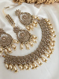 Pearl Polki Necklace Set