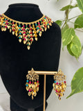 Traditional Multi-Colour Piple Pati Set