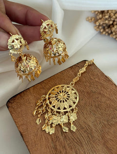 Traditional Patra tikka x jhumki Set