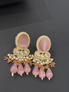 Pink Pachi Kundan Choker Set