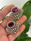 Rani Pink Victorian Diamond Studs