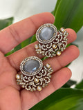 Grey Victorian Diamond Studs