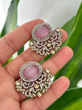 Pink Victorian Diamond Studs