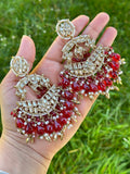 Red Kundan Earrings