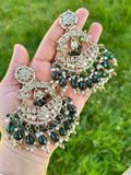 Green Kundan Earrings