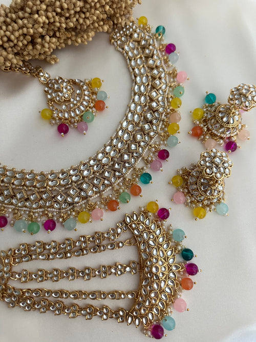 Bridal Multi-Colour Kundan Necklace Set