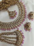 Bridal Lavender Kundan Necklace Set