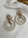 Purple Kundan Earrings