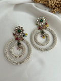 Multi-Colour Kundan Earrings