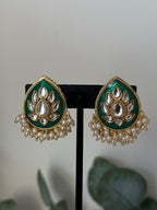 Aqua Green Kundan Studs