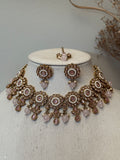 Light Pink Polki Necklace Set