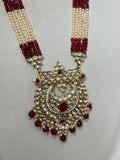 Maroon & Pearl Kundan Rani Haar