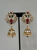 Maroon & Pearl Kundan Rani Haar