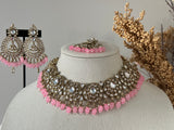 Pink Kundan Choker Set