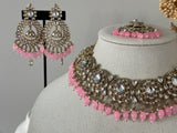 Pink Kundan Choker Set