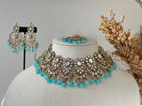 Turquoise Kundan Choker Set