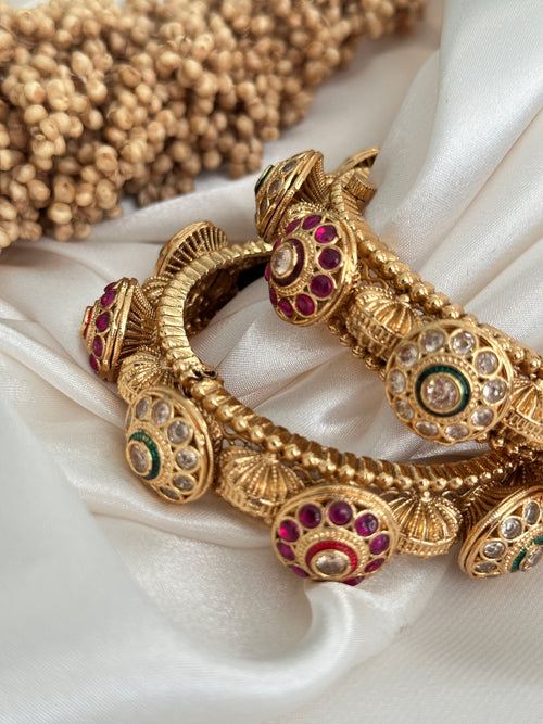 Gold Imitation Kada Set