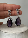 Purple American Diamond Necklace Set