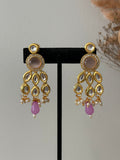 Purple Kundan Choker Set