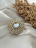 Bridal Pearl Kundan Adjustable Ring