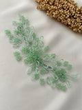 Mint Green Crystal Hair Piece