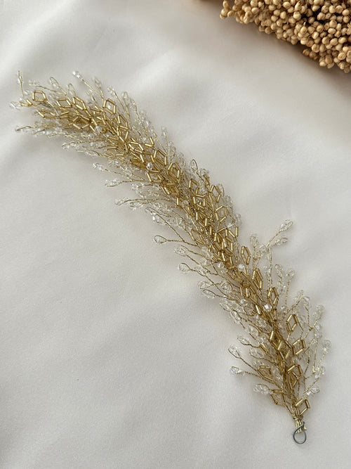 Gold and Clear Crystal Hair Piece