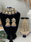 Royal Blue Uncut Kundan Choker Set