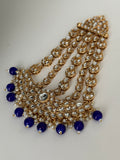 Royal Blue Uncut Kundan Choker Set