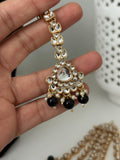 Black Uncut Kundan Choker Set