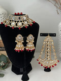 Red Uncut Kundan Choker Set