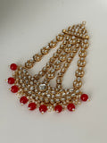 Red Uncut Kundan Choker Set