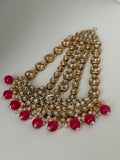 Hot Pink Uncut Kundan Choker Set