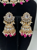 Hot Pink Uncut Kundan Choker Set