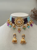 Pastel Multi-Colour Kundan Choker Set