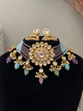 Pastel Multi-Colour Kundan Choker Set