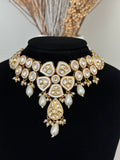 White Pachi Kundan Choker Set