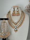 Peach Uncut Kundan Rani Haar