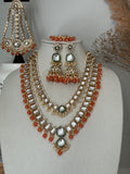 Orange Uncut Kundan Rani Haar