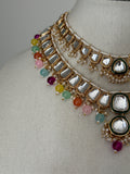 Multi-Colour Uncut Kundan Rani Haar