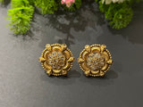 Antique Gold Polki Studs