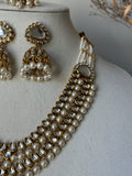 Pearl Double Layer Kundan Long Necklace