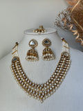 Pearl Double Layer Kundan Long Necklace