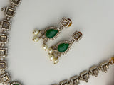 Emerald Victorian Diamond Necklace Set