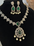 Emerald Victorian Diamond Necklace Set